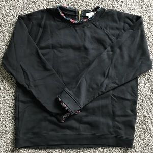 Jcrew plaid detail sweatshirt